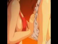 Naughty anime girl seduces her boyfriend
